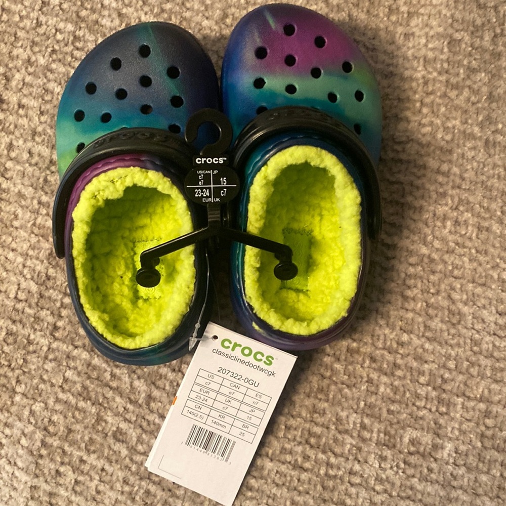 Rainbow crocs